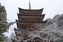 雪の瑠璃光寺・五重塔Ⅴ