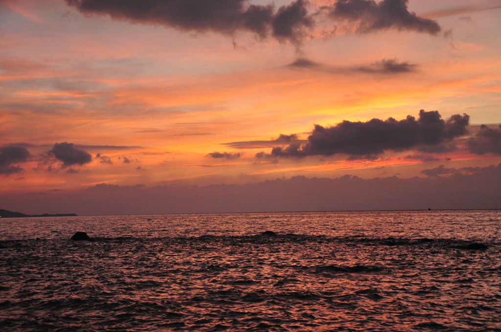 海と夕日