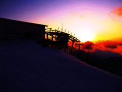 山頂の夕焼け