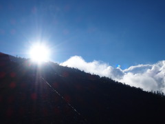 富士山と太陽