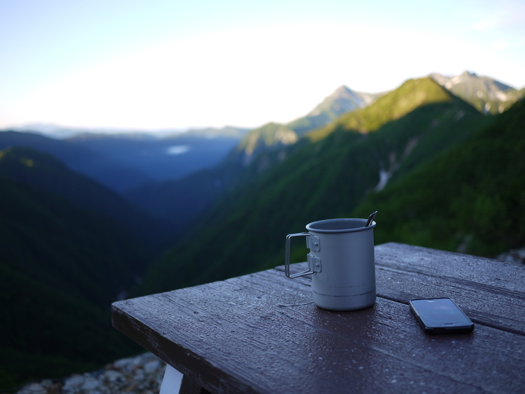 早朝のコーヒー