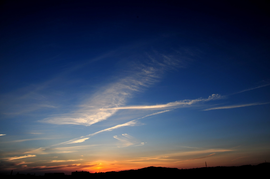 団地夕景20100529