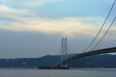 明石海峡大橋の夕暮