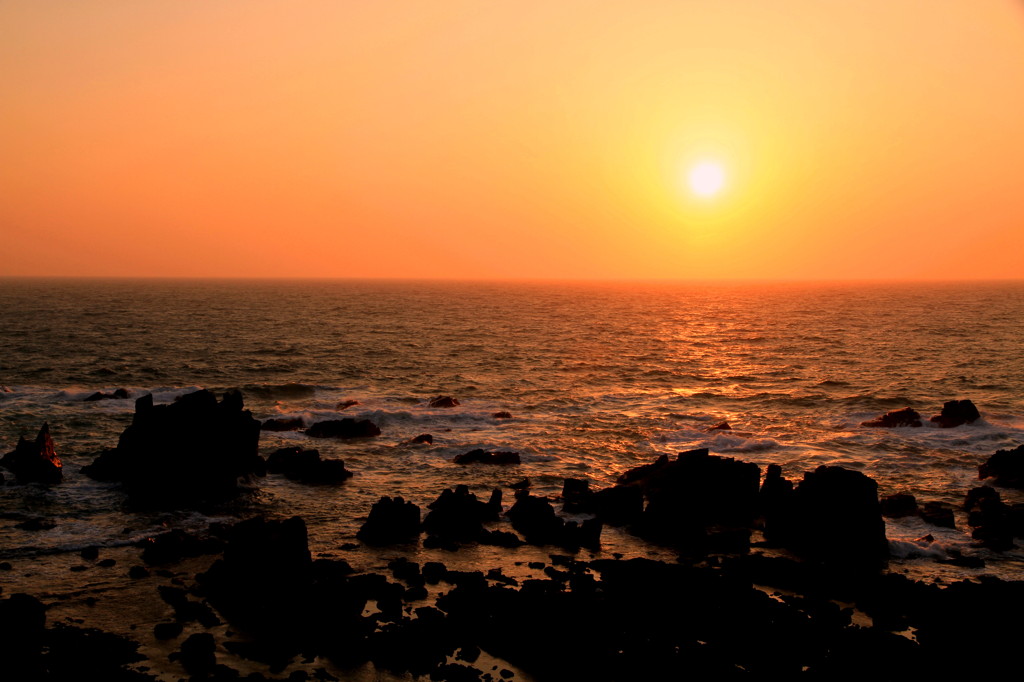 日本海の夕日