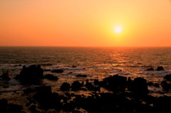 日本海の夕日