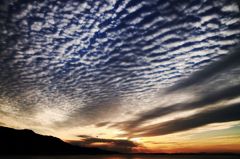 秋の空、変な雲