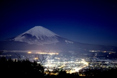 富士山　夜景