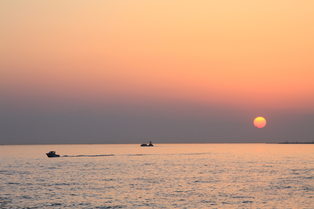 瀬戸内海の夕焼け