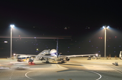 暗闇と旅客機