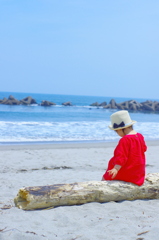 ムスメ初夏の海で