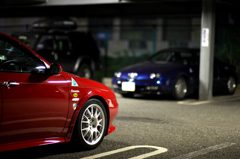 夜の駐車場