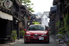 早朝の古い町並