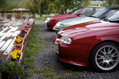 雨上がりのテラス