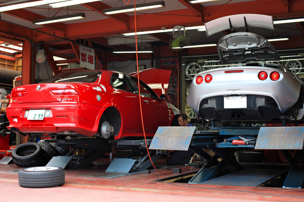 仲良くピットイン