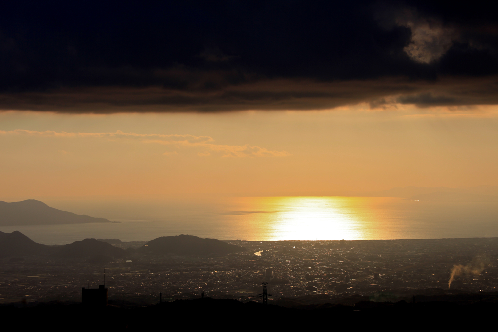 駿河湾の夕陽