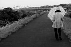 母と一緒に