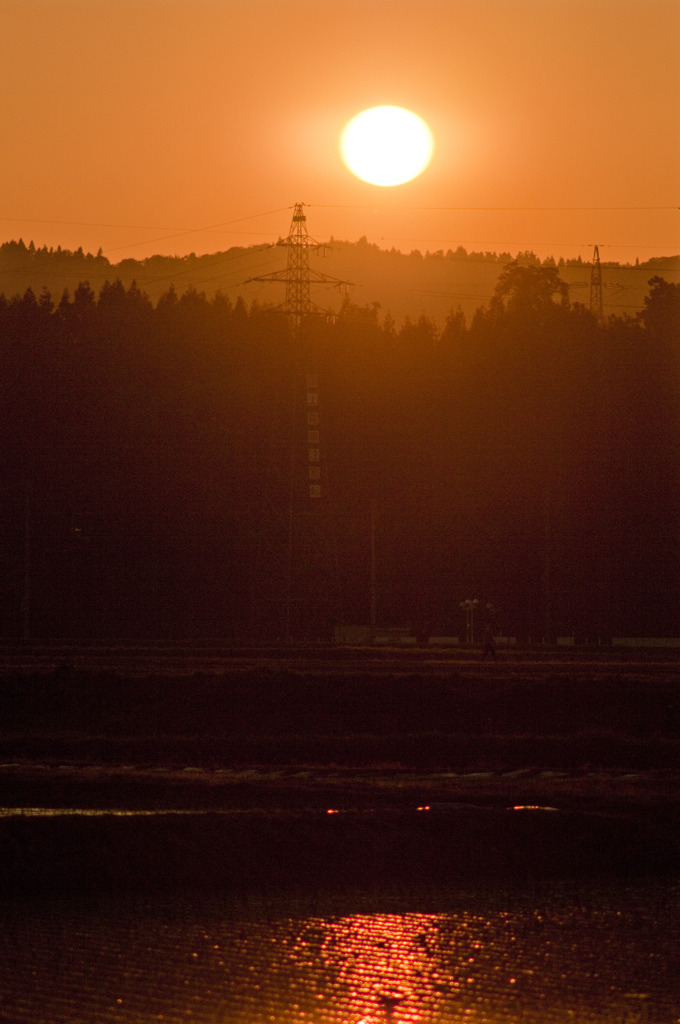 夕日