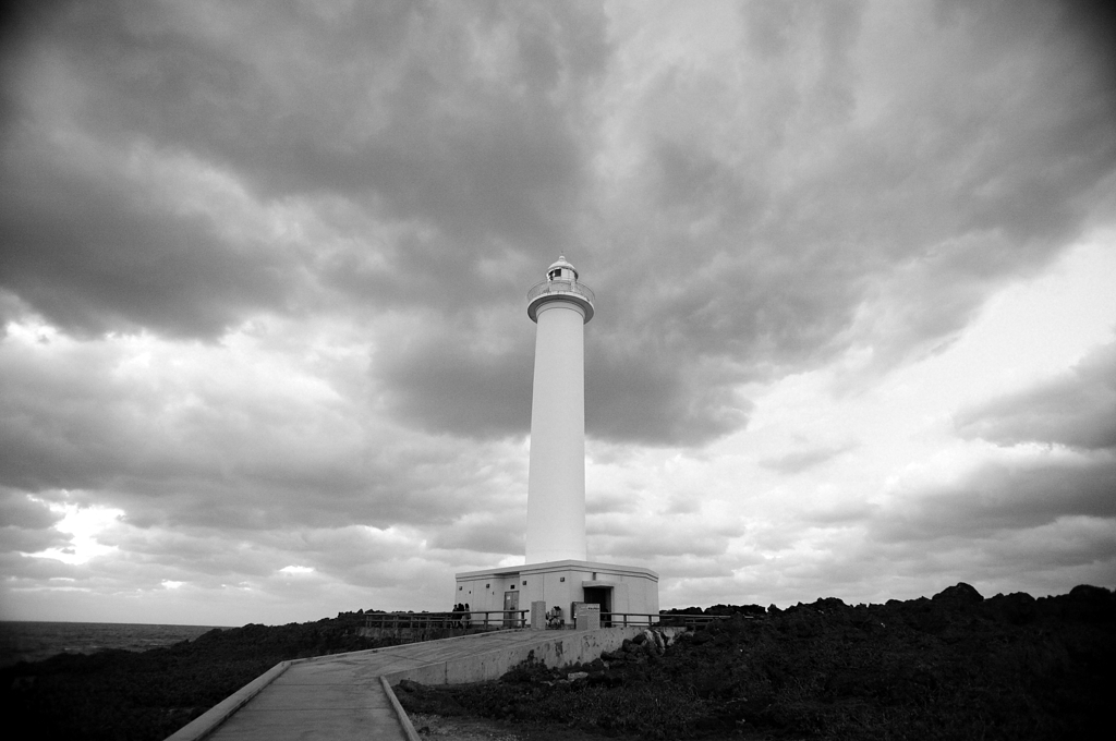 lighthouse on the tip of the peninsula