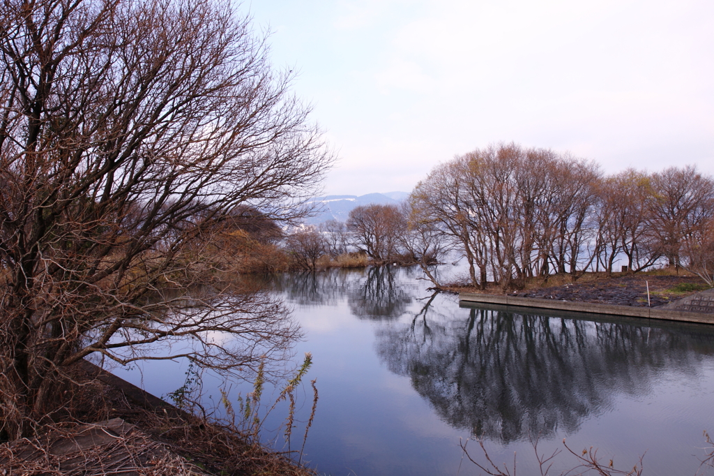 河口の冬景色