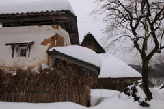 雪に埋もれた山村