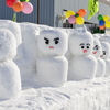 雪ダルマの親子