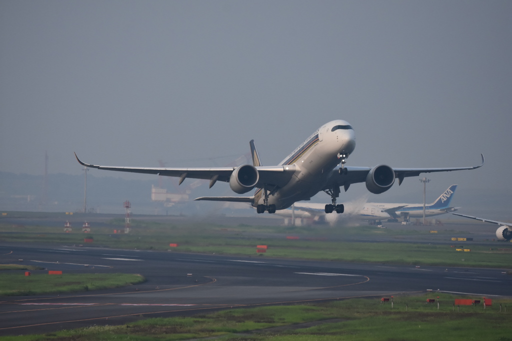 シンガポール航空　羽田イノベーションセンター足湯から