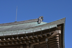 寒くなった秋のガーデンで。