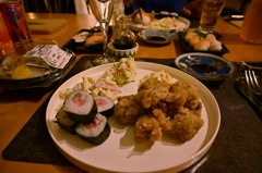 宿泊先ペンションで持ち込み弁当