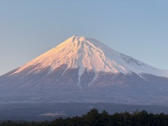 夕焼けの富士山