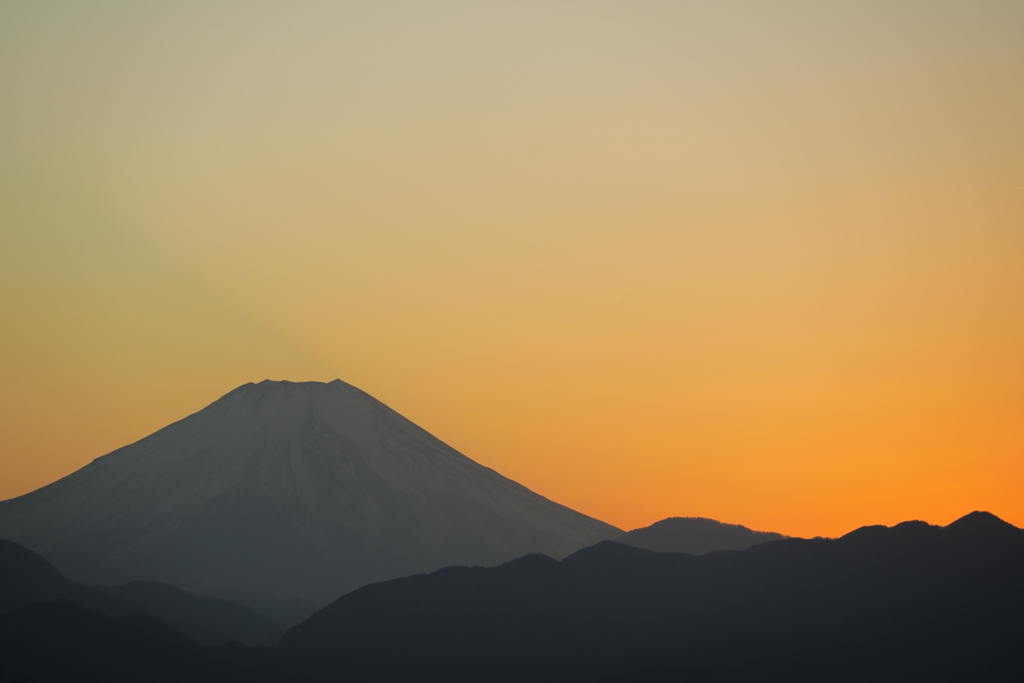 富士の夕暮れ