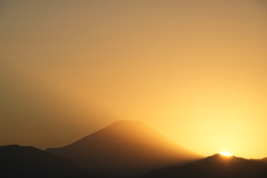富士の夕暮れ