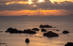 九十九島夕景　ー佐世保市石岳展望台より