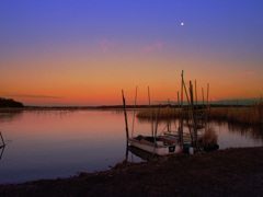 印旛沼夕景