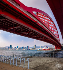 美しい橋とエキサイティングな背景