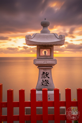 灯篭の幻想的な光