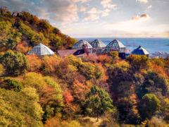 海まで続く秋の景色