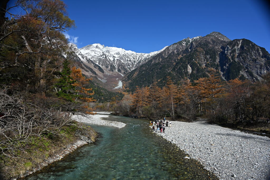 上高地 河童橋より望む