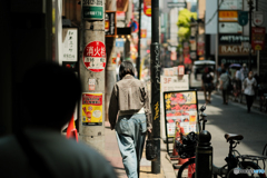 太陽に照らされて