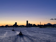 横浜の夕暮れ