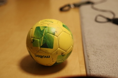 息子のサッカーボール