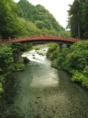 日光の神橋（日暮れ前）