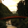 日光の神橋（夕焼け）