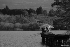 富士山付近で釣り