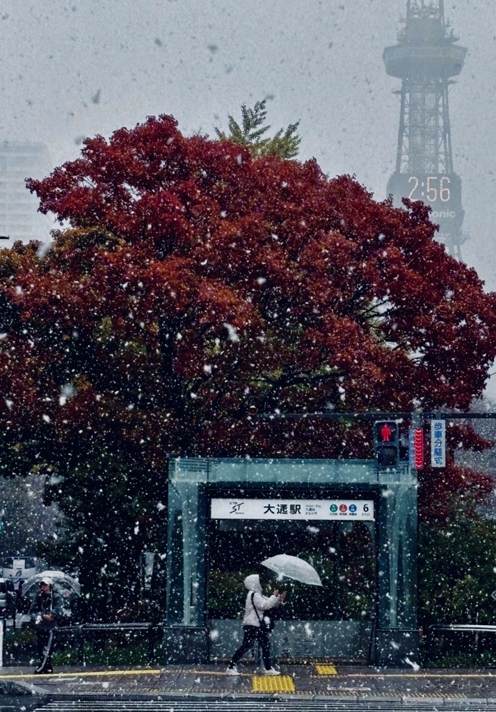 初雪 – 季節のバトンタッチ