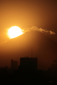 惜しい ダイヤモンド富士
