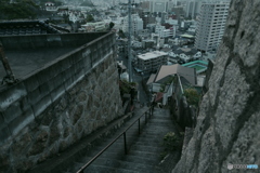200階段から望む