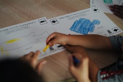 水族館でお絵描き