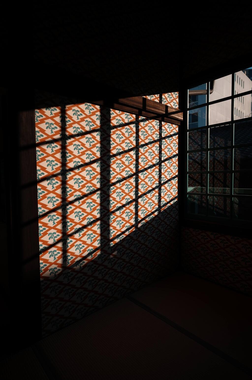 壁に差し込む光