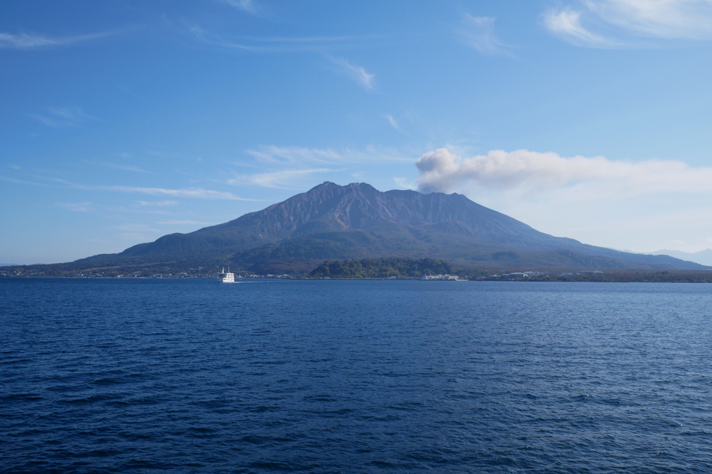 桜島フェリーから