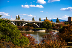 河川敷から見た橋